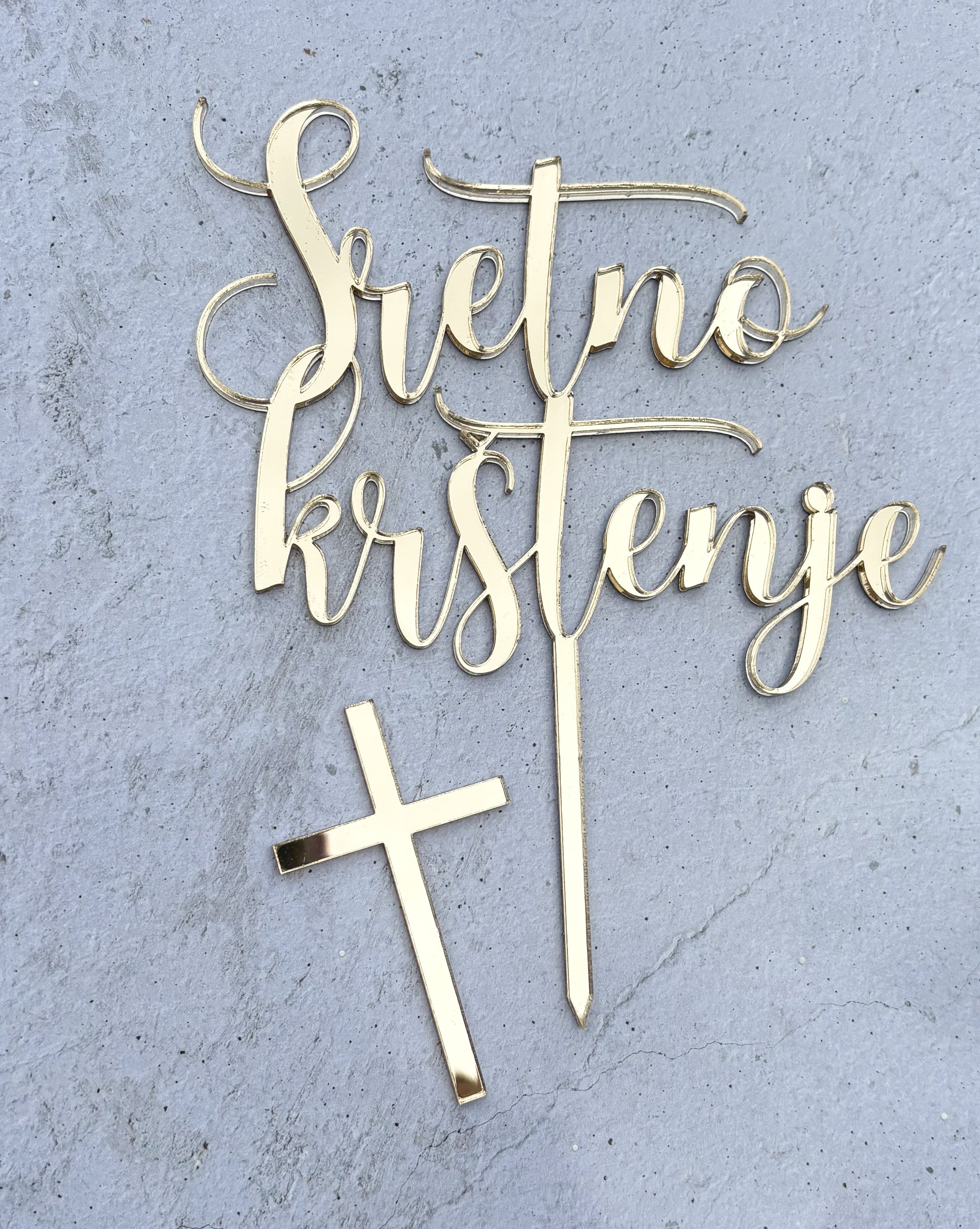 Natpis Sretno Krstenje za tortu