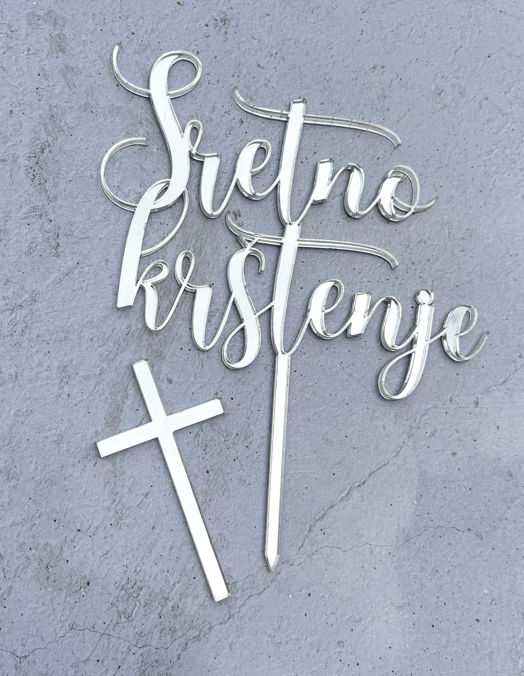 Natpis Sretno Krstenje za tortu