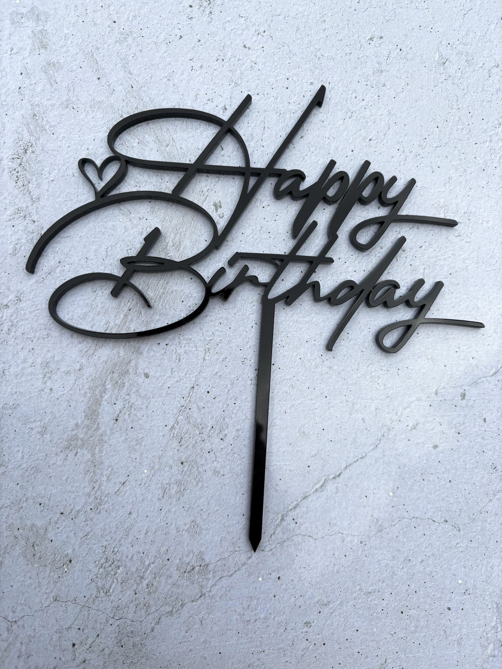 Toper za tortu Happy Birthday – akrilni natpis (pleksiglas)