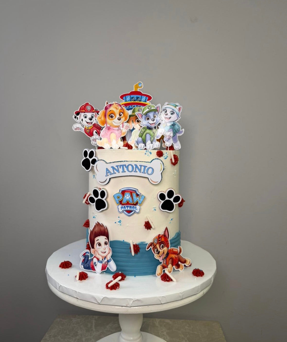 Personalizirani set topera za tortu s imenom i brojem – Paw Patrol (3D)
