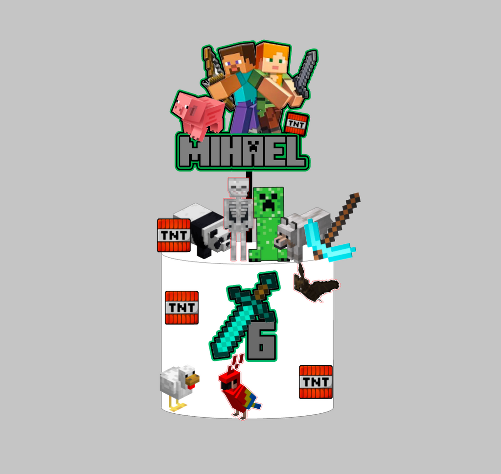 Minecraft set topera/dekoracije za tortu