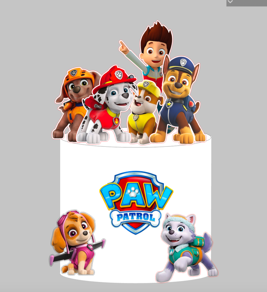 Paw Patrol set topera za tortu s Ryderom, Chaseom, Marshallom i Skye uz logo Paw Patrol – set 6