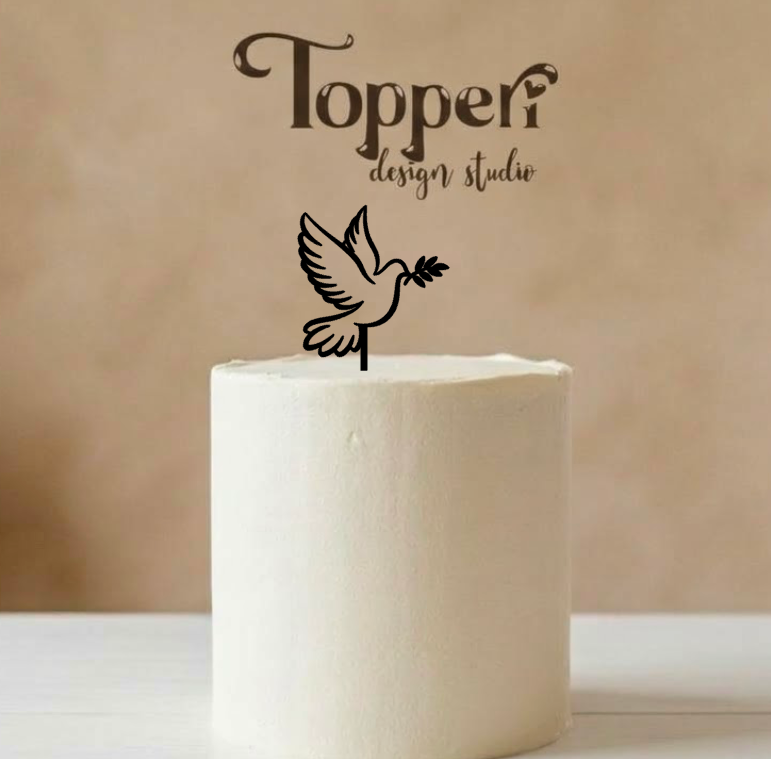 Toper za krizmu – golubica s maslinovom grančicom