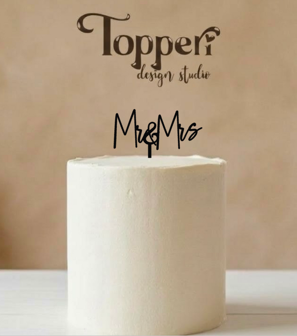 Toper za vjenčanje – Mr & Mrs, tanki rukopis