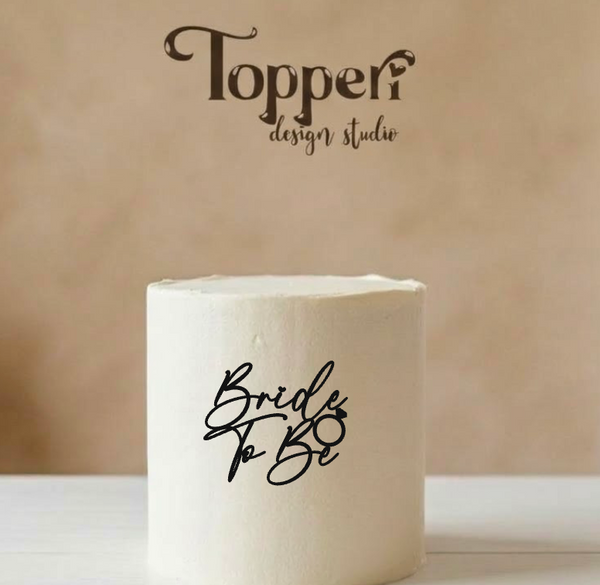 Toper za djevojačku večer – Bride to Be s prstenom, tanki kurziv