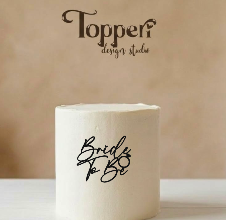 Toper za djevojačku večer – Bride to Be s prstenom, tanki kurziv