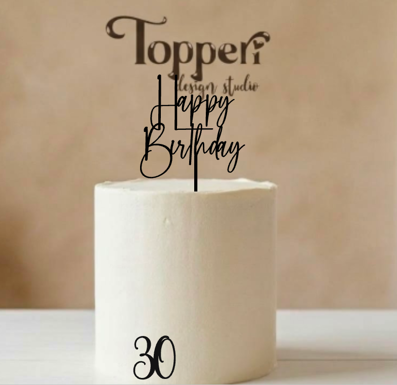 Set topera za 30. rođendan – Happy Birthday i broj 30