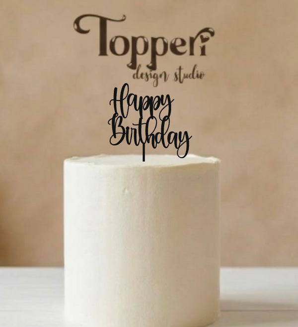 Toper za rođendan – Happy Birthday, tanki rukopis