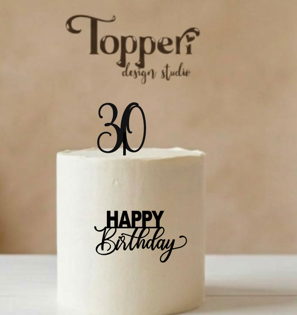 Set topera za 30. rođendan – broj 30 i Happy Birthday
