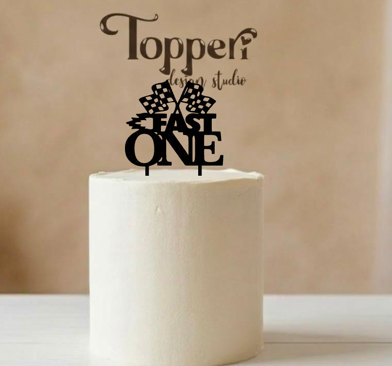 Toper za prvi rođendan – Fast One, trkaće zastave