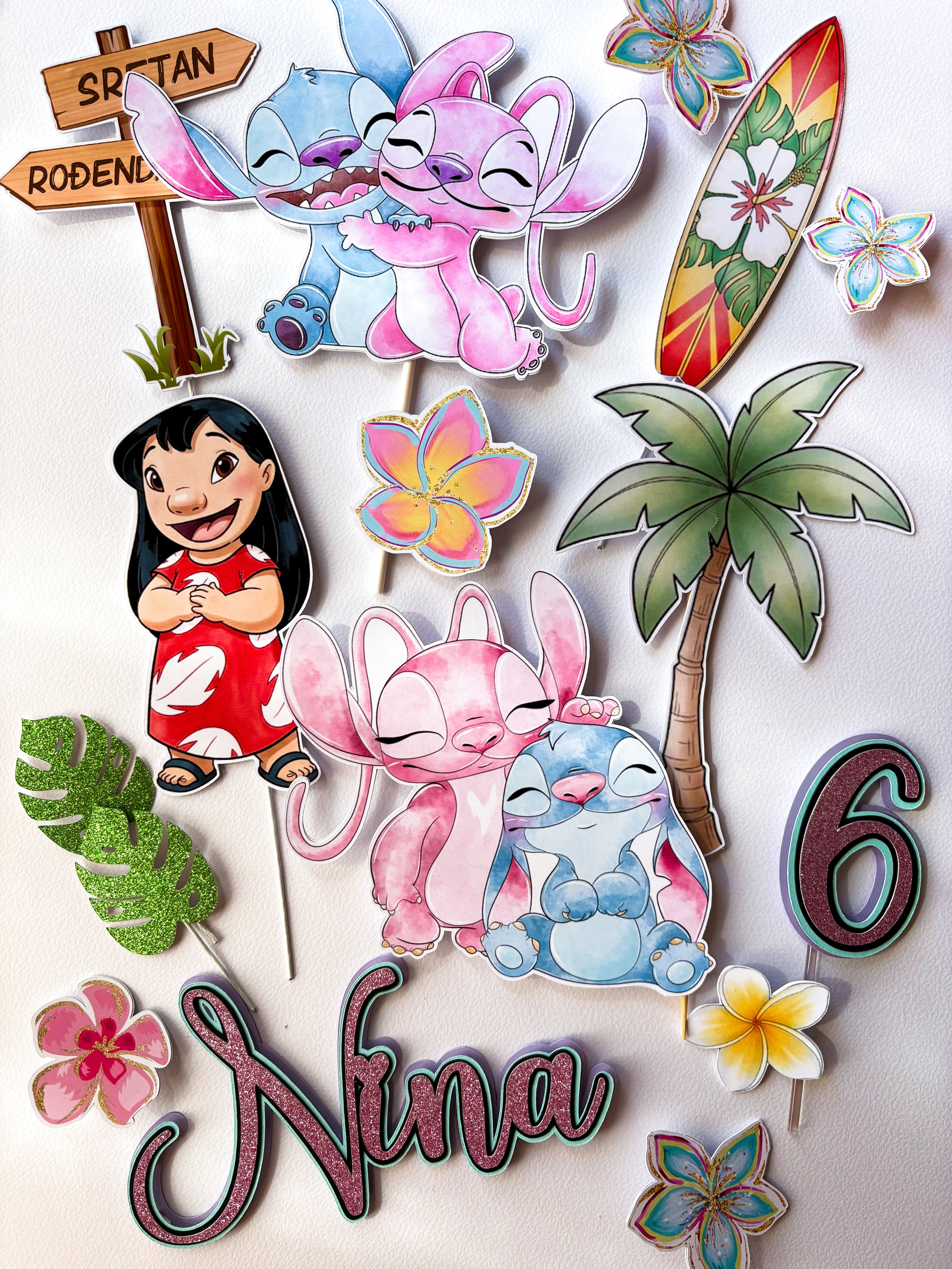 Stitch i Lilo rođendanski topper za dječju tortu