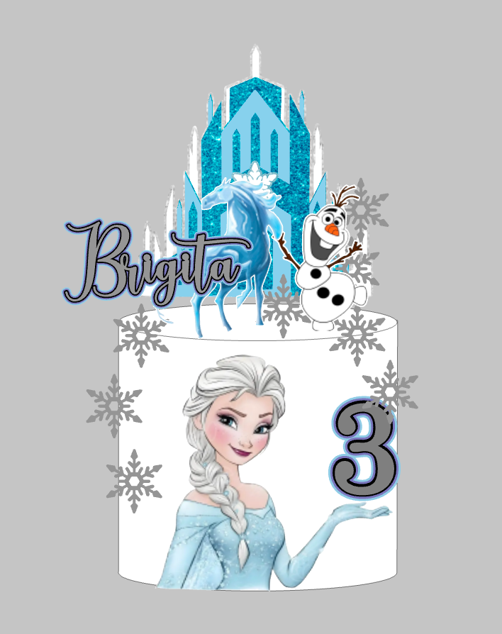 Frozen Elsa & Ana Toper za Tortu – Personalizirani Disney Set Dekoracija za Rođendan
