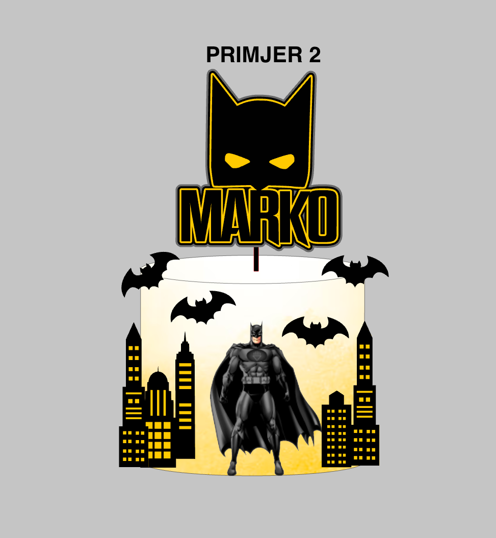 Batman dekoracija za rođendansku tortu