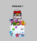 Brawl Stars personalizirani set topera za tortu – dječja rođendanska dekoracija