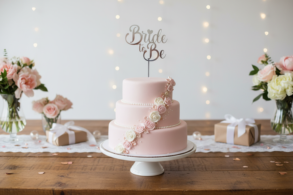 Bride to Be topper as main focus