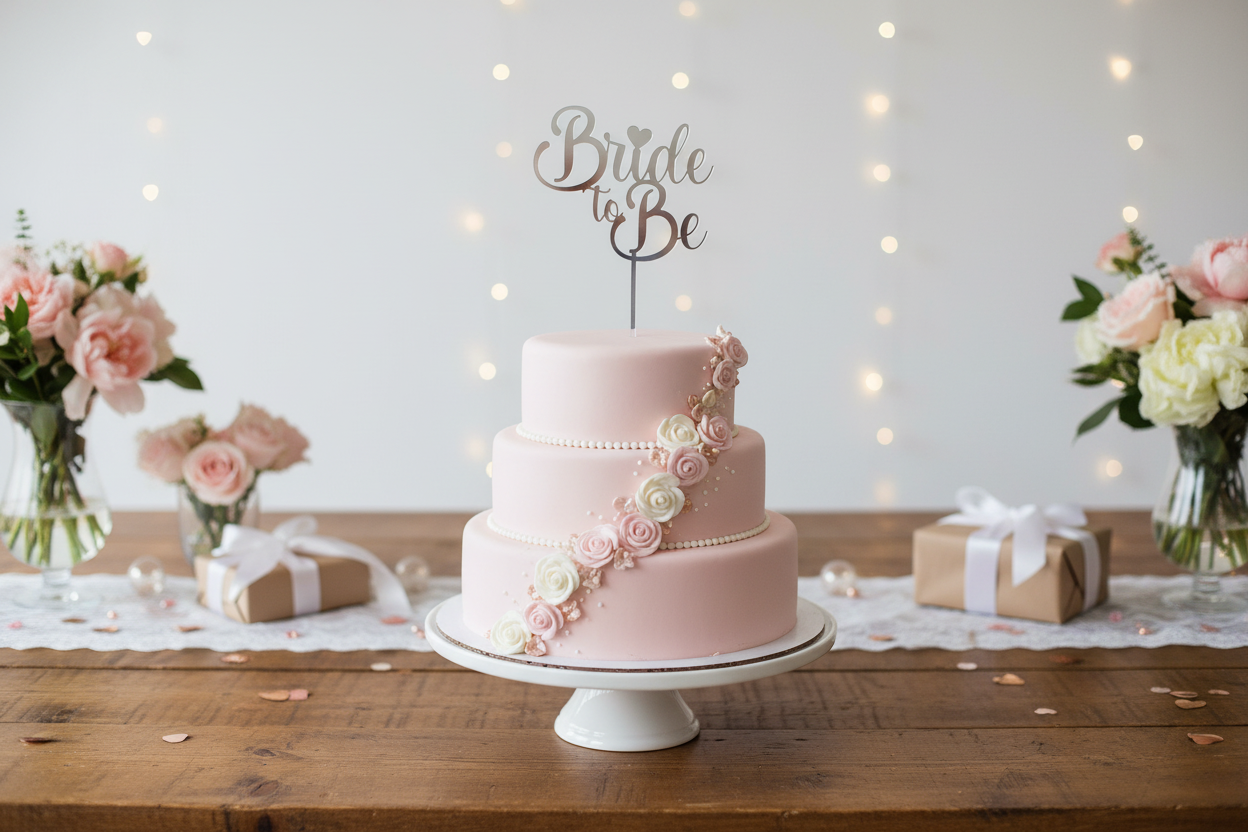 Bride to Be topper as main focus