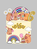 Capybara Toper za Tortu – Personalizirana Dekoracija za Rođendan