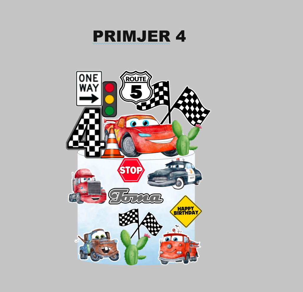 Personalizirani Cars toper s imenom i brojem