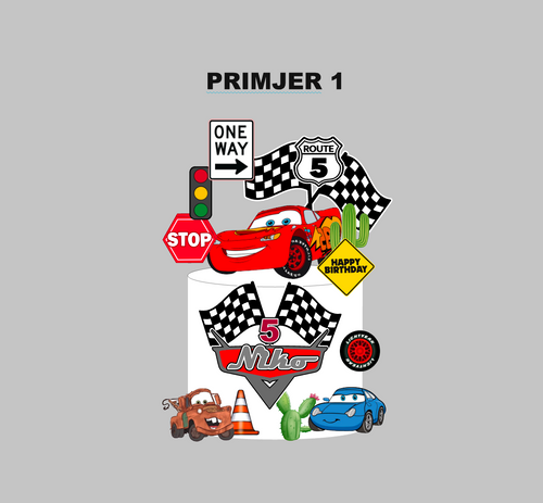 Cars personalizirani set topera za tortu