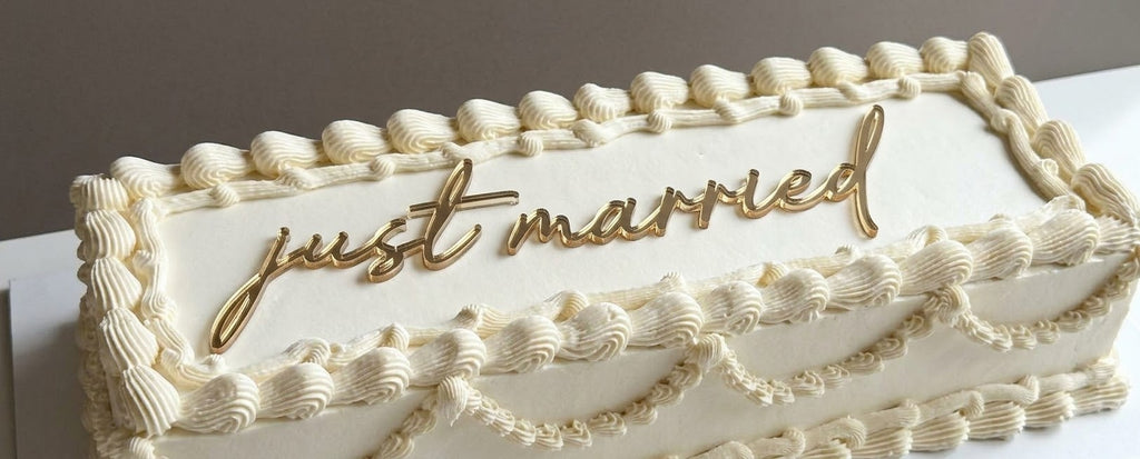 Topper za tortu Just Married – akrilni natpis za vjenčanje