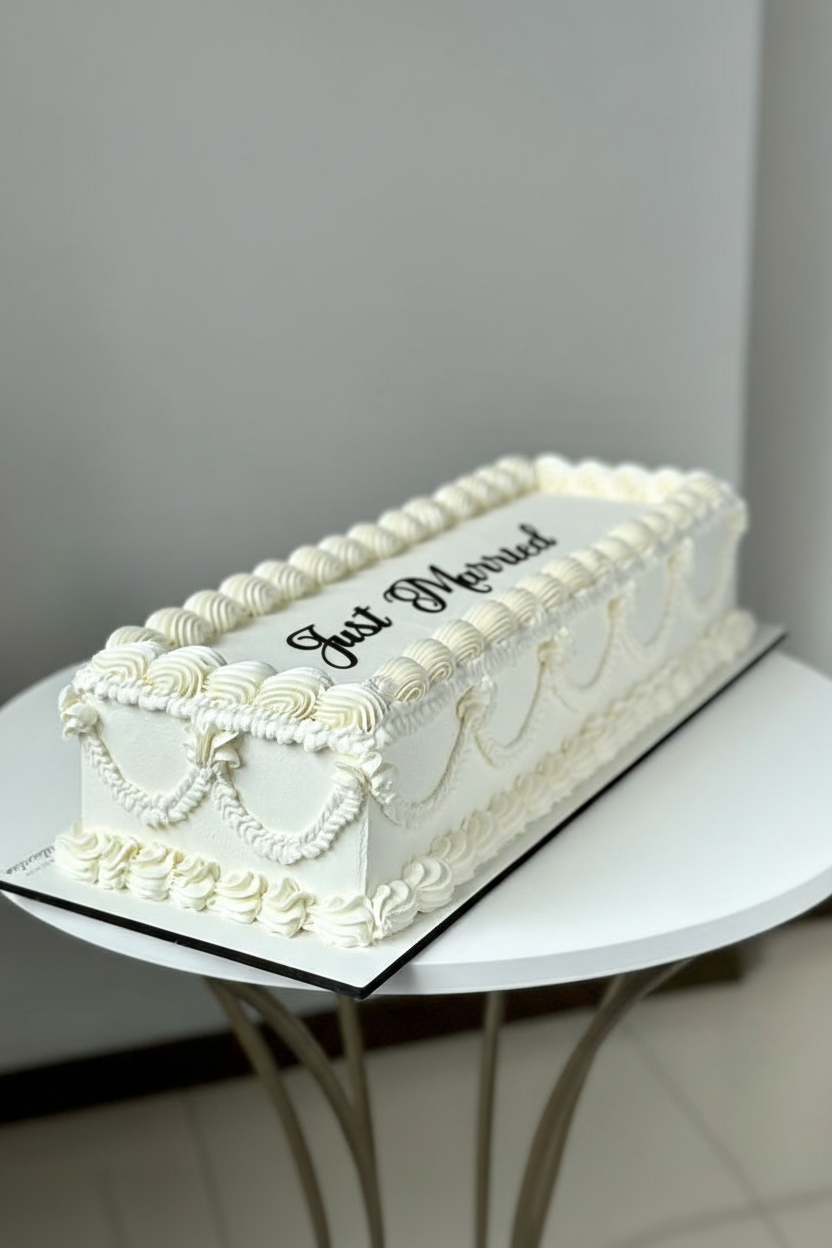 trendy wedding cake vjencana torta – Just Married akrilni toper crni 3mm