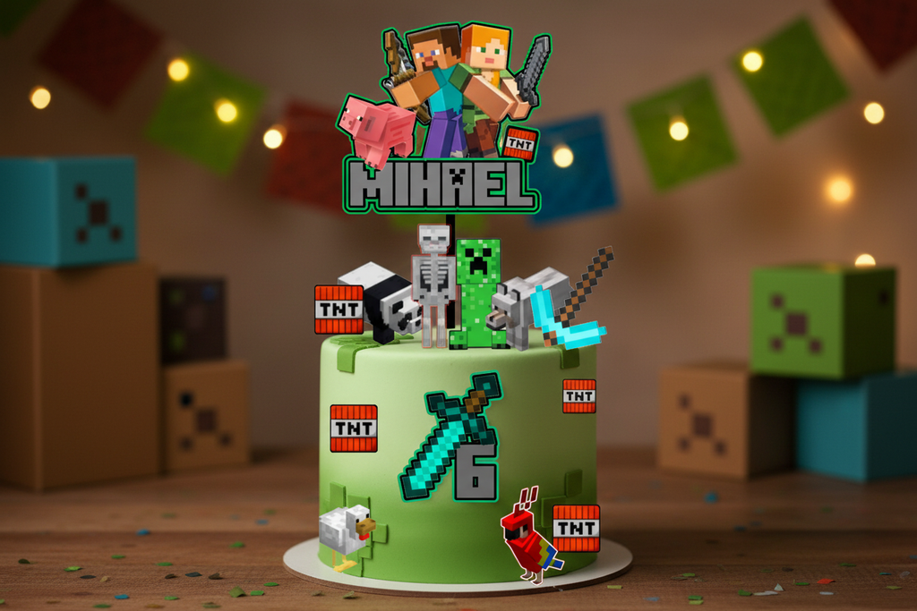 Minecraft cake toppers accurate count