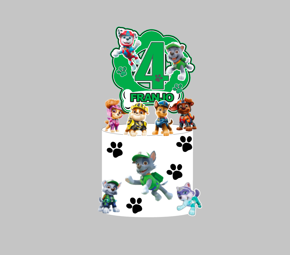 Paw Patrol rođendanska dekoracija torte s likovima