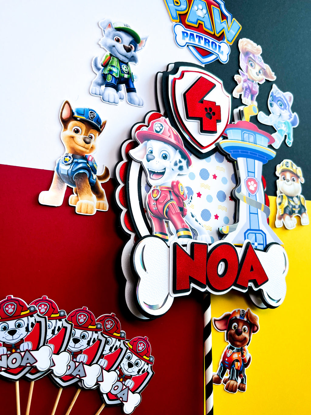 Paw Patrol Marshall rođendanska dekoracija torte