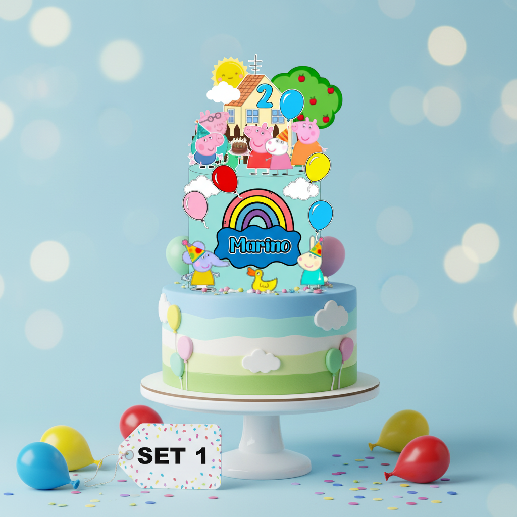 Peppa Pig boys cake topper SET 1