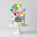 Peppa Pig cake topper on cake - version 1