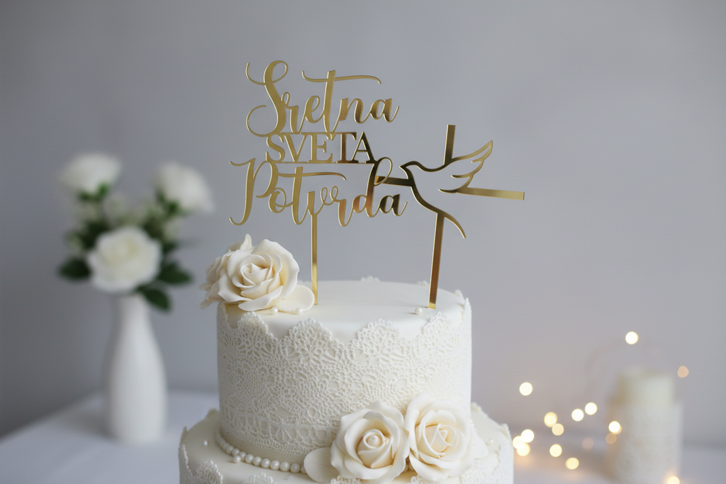 Personalized topper with dove rotated more