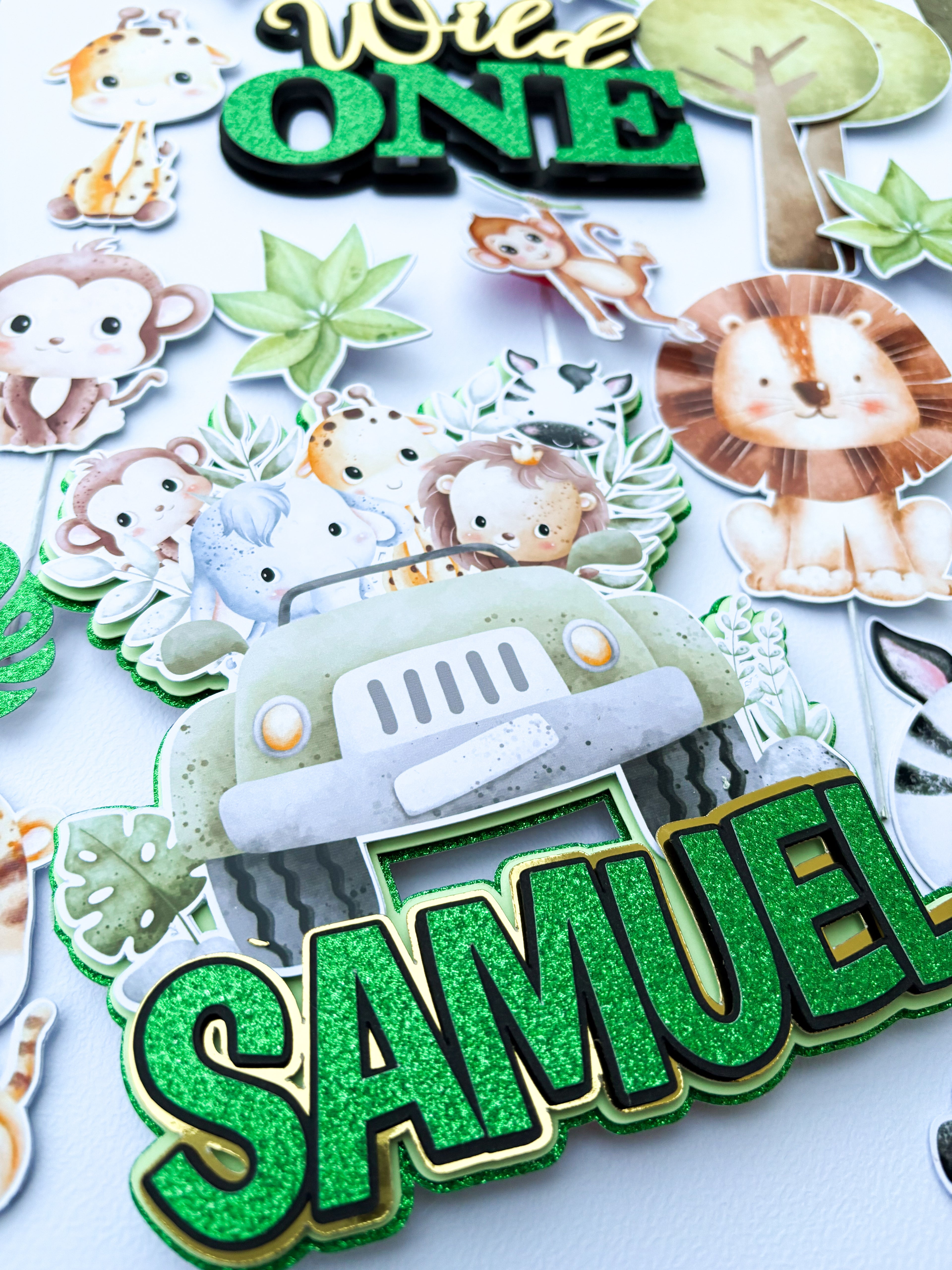 Wild One safari cake topper