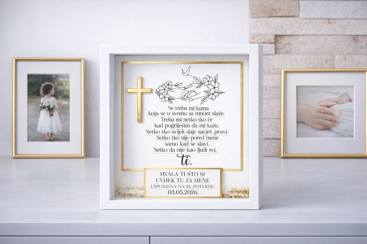 Personalizirani Shadow Box Okvir – Poklon za Posebne Trenutke