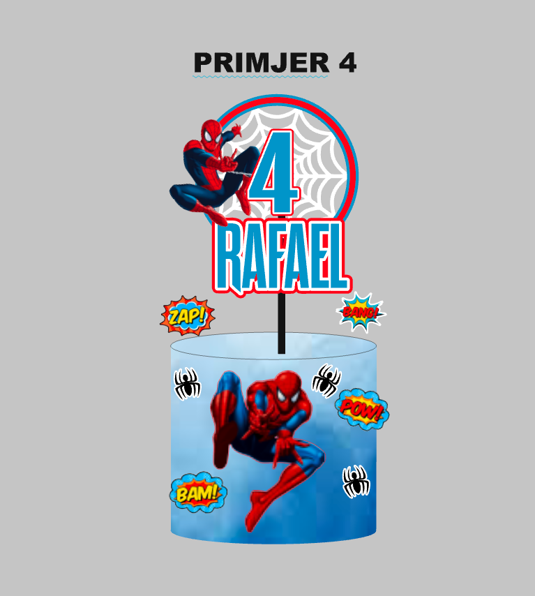 Spiderman rođendanski cake topper