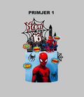 Spiderman personalizirani toper za tortu s imenom i brojem