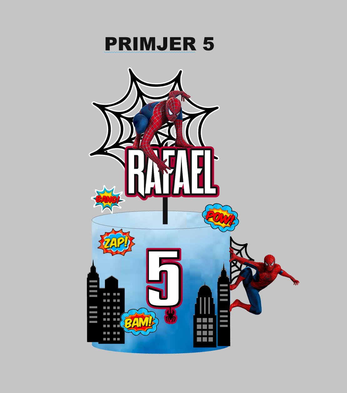 Spiderman cake topper