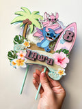 Stitch shaker toper za tortu s konfetićima i personaliziranim imenom