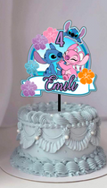 Stitch & Angel Shaker premium Toper za Tortu – Personalizirana Dekoracija za Rođendan