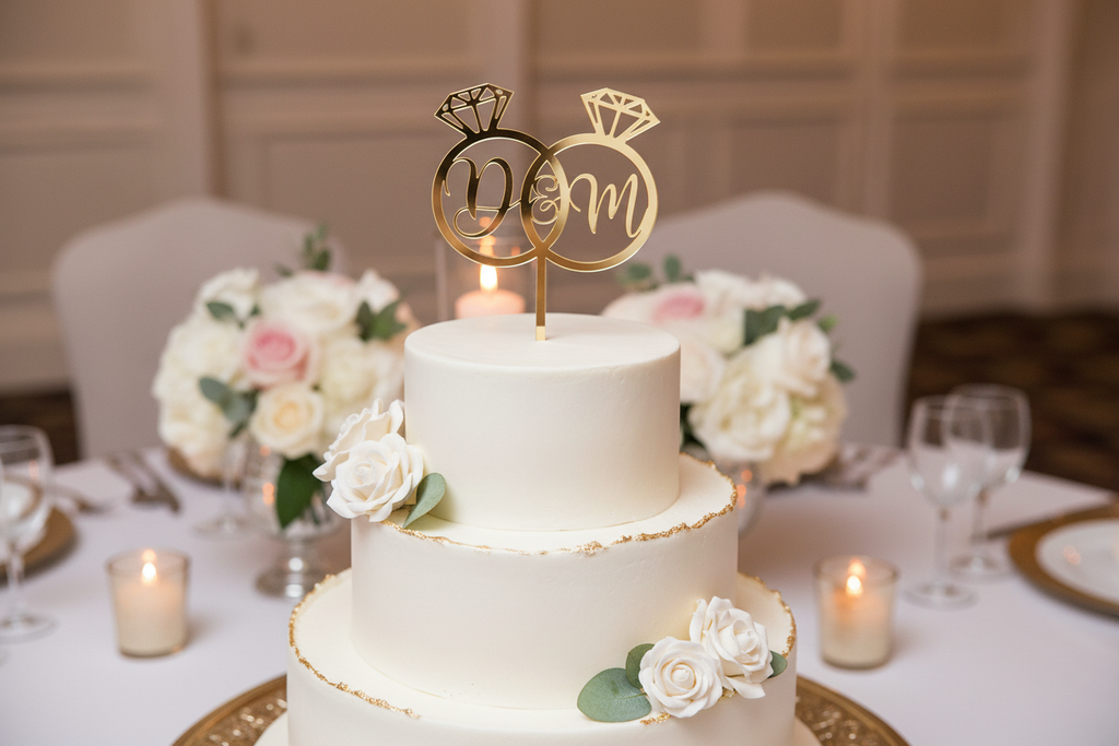 Wedding cake topper as main focus