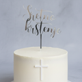White Topper on Top with White Cross in Middle