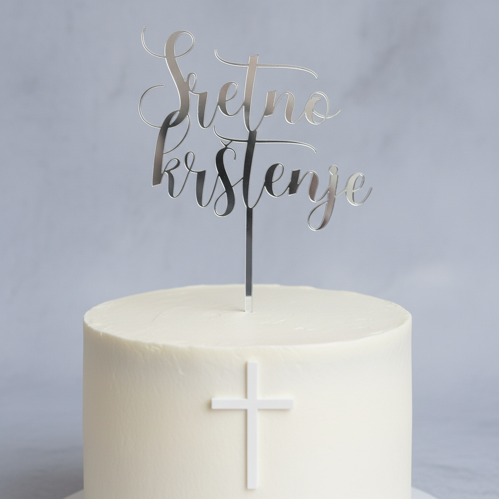 White Topper on Top with White Cross in Middle